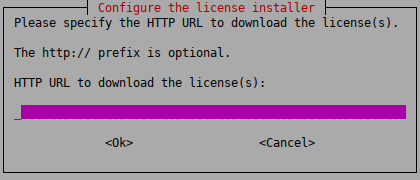 Installing license keys from the network