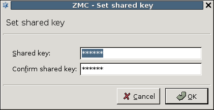 Setting the shared key