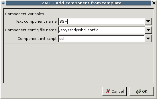 Configuration window for the Text editor plugin