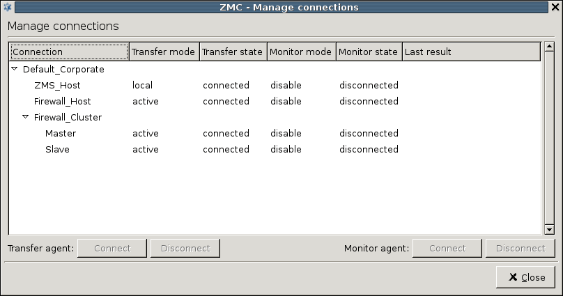 Managing connections manually