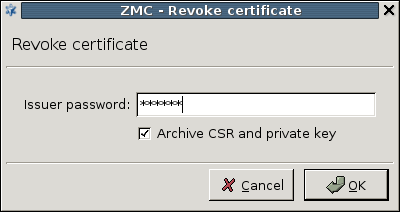 Revoking the private key