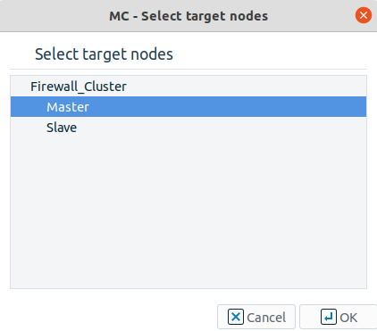 Selecting the target node