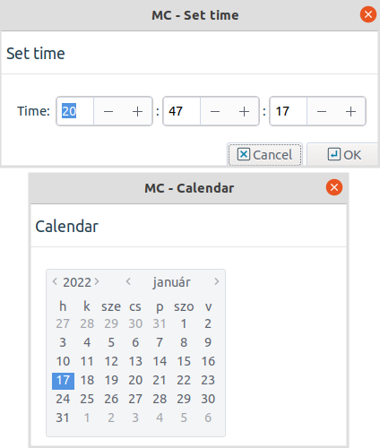 Editing time and date values manually