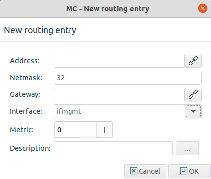 Adding new routing entries