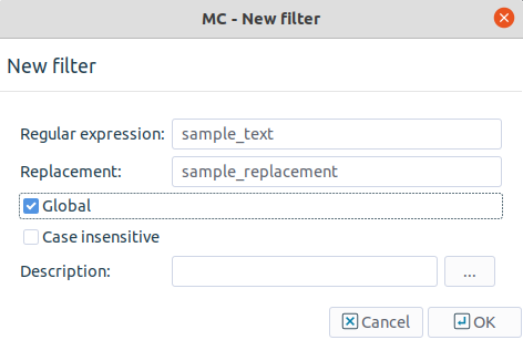 Filtering with the stream editor module