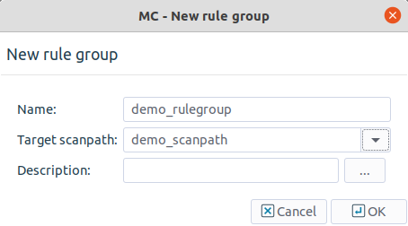 Creating a new rulegroup