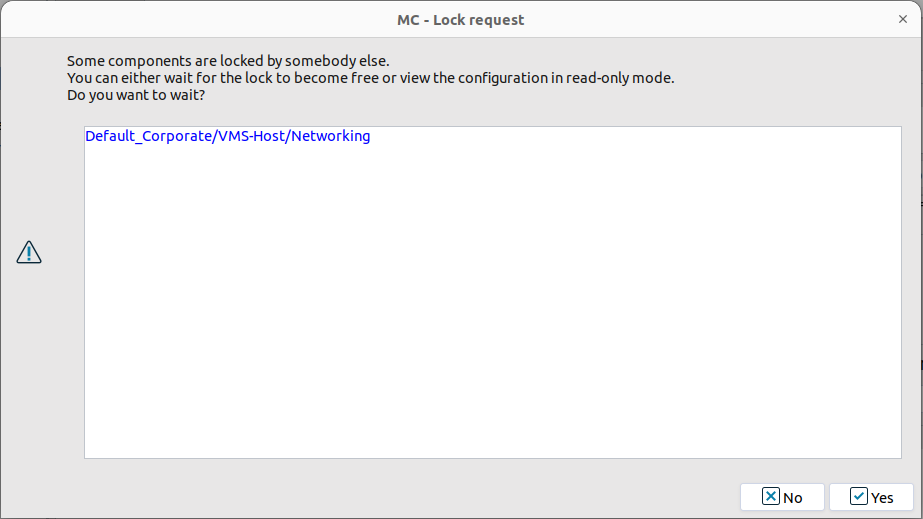 Notification on a locked component
