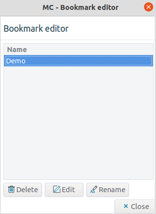 Editing bookmarks