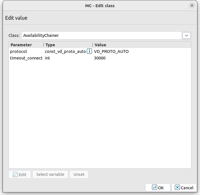 Configuring AvailabilityChainer