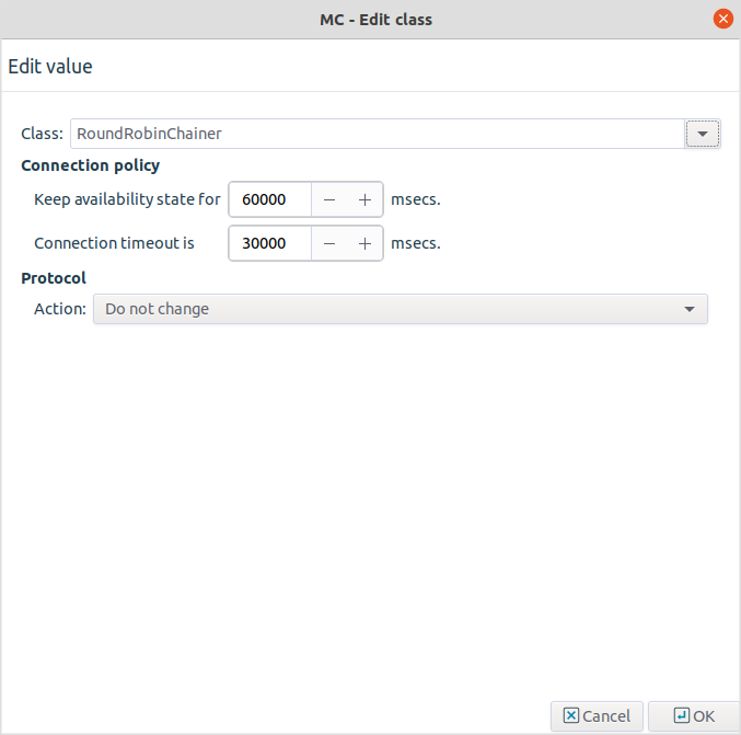 Configuring RoundRobinChainer