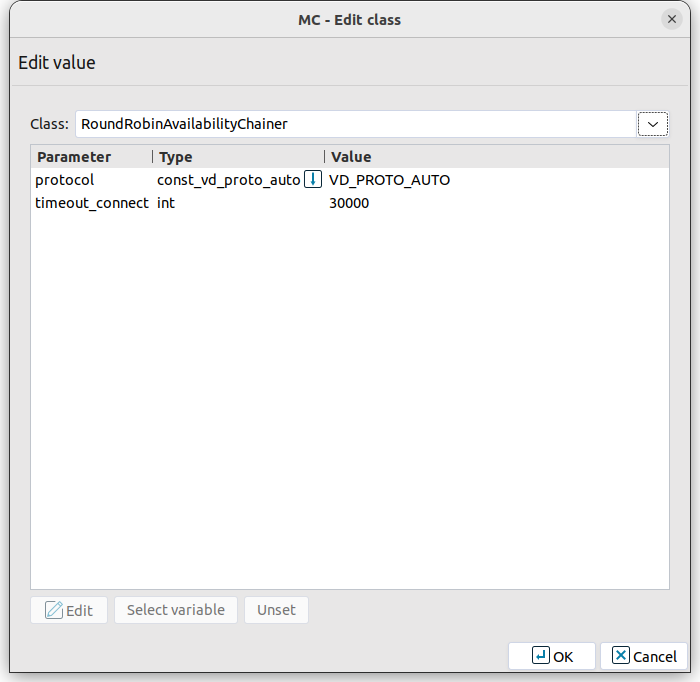 Configuring RoundRobinAvailabilityChainer