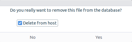 The Remove file dialog box