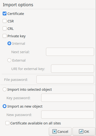 Importing CA certificates