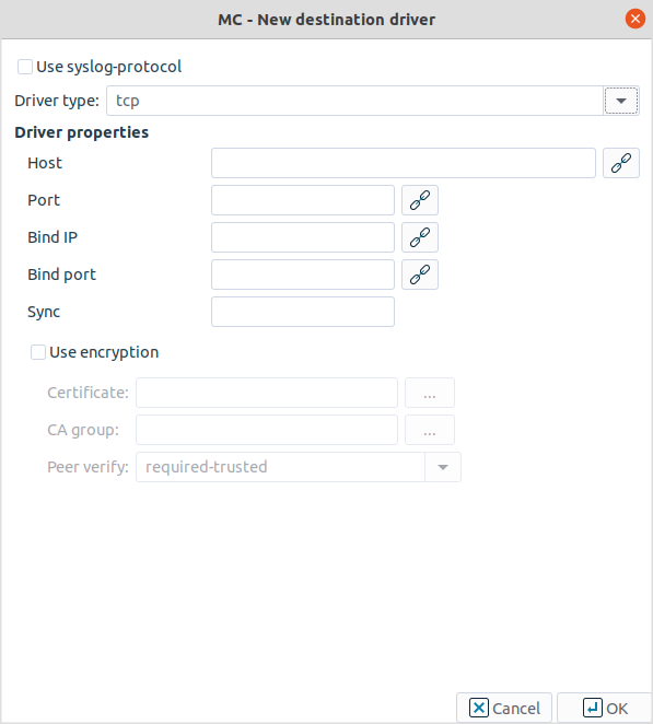 Configuring TCP and UDP destinations