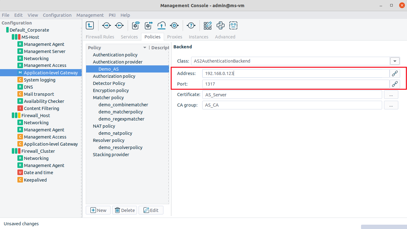 Configuring an Authentication provider