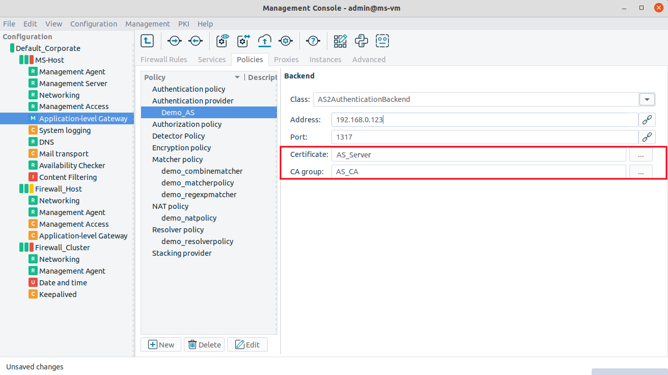 Configuring SSL for an Authentication provider