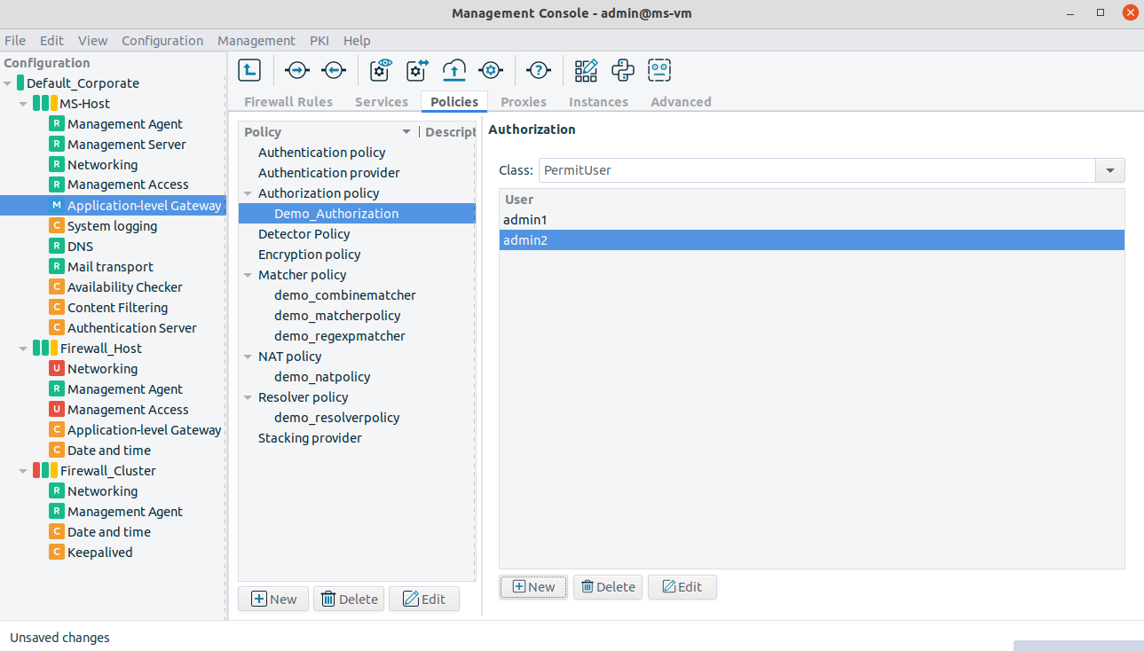 Configuring authorization policies