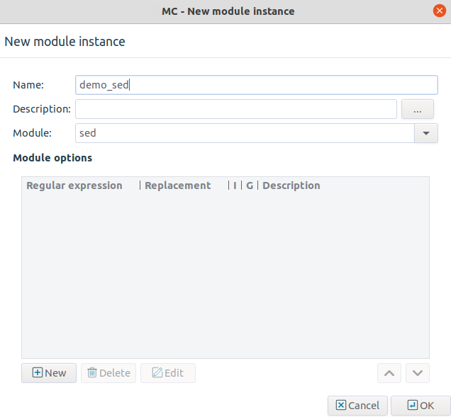 The stream editor module