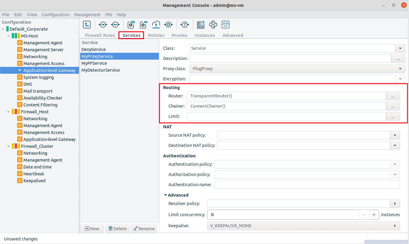 Configuring routers and chainers