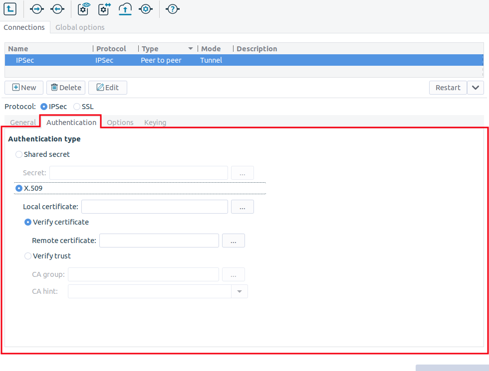 Configuring authentication