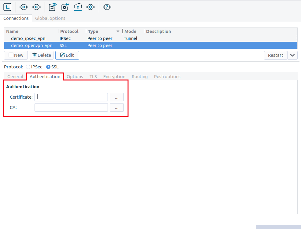 Configuring authentication