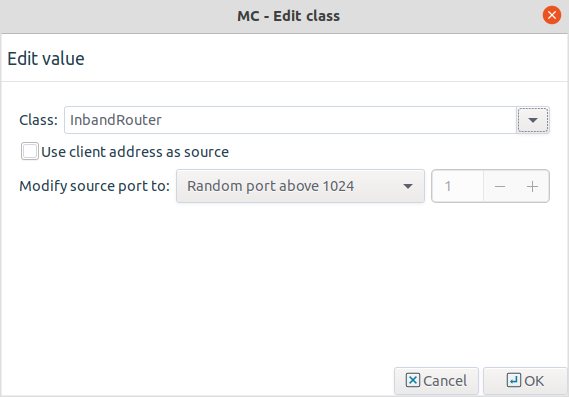 Configuring InbandRouter