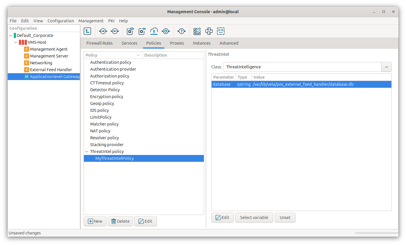 ThreatIntelligence settings