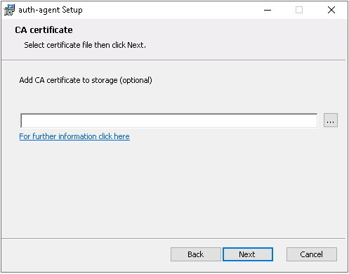 Importing the CA certificate