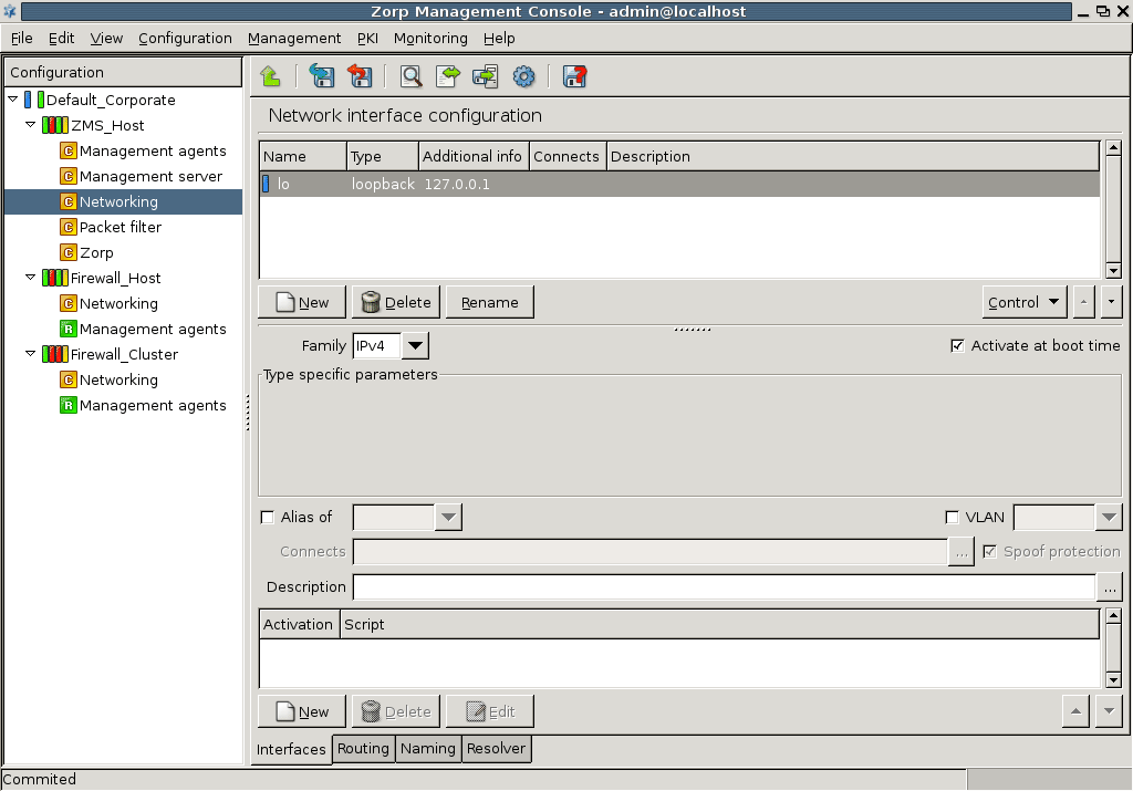Networking configuration on ZMS_Host