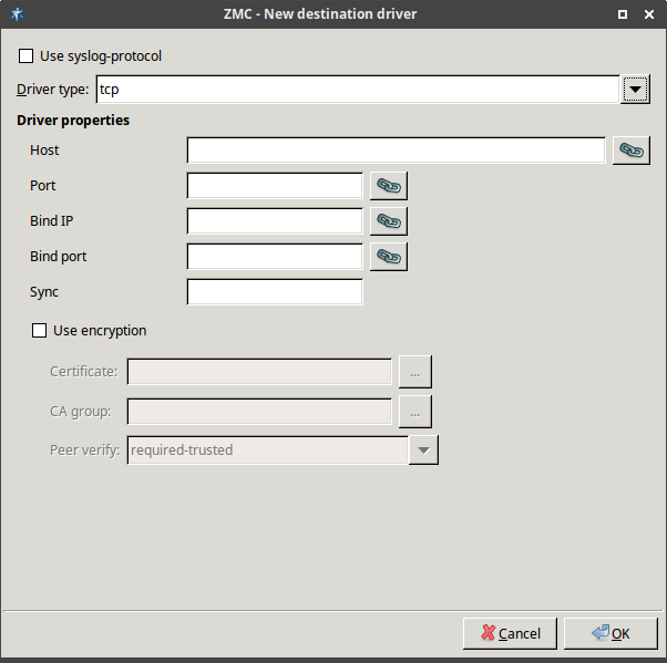 Configuring TCP and UDP destinations