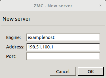 Defining a new host in ZMC