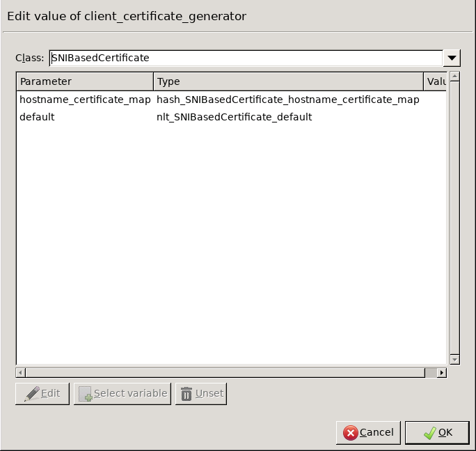 Configuring the certificate