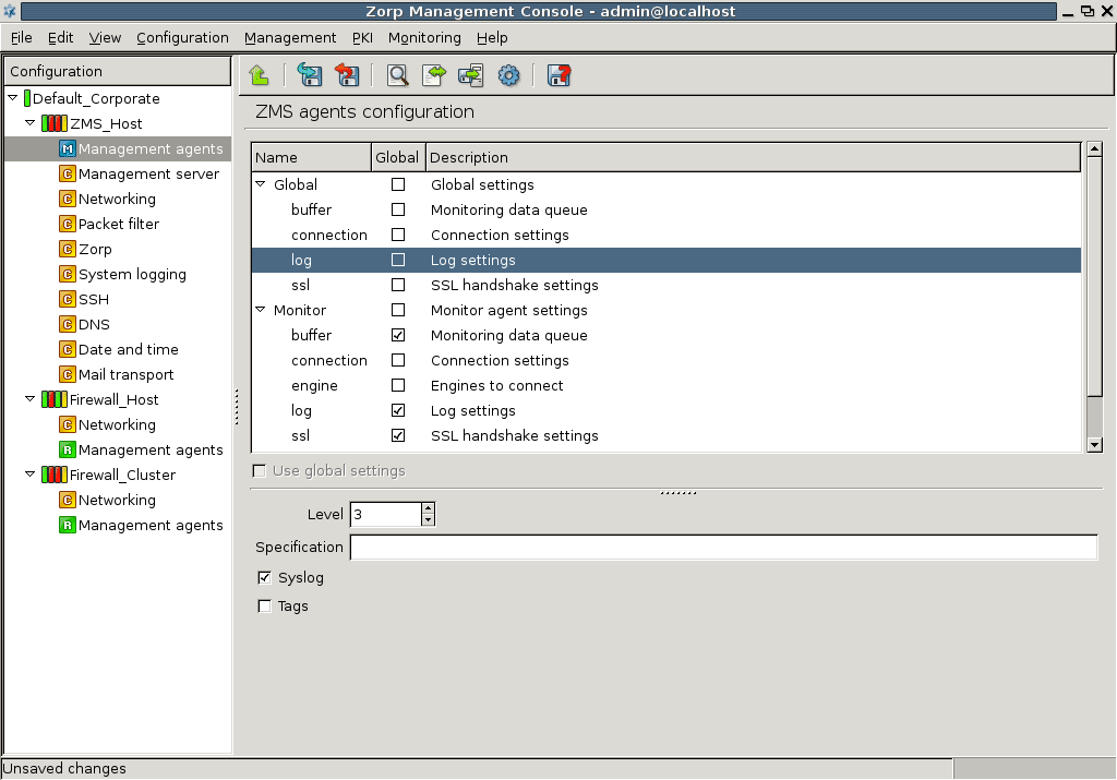 Setting up agent logging