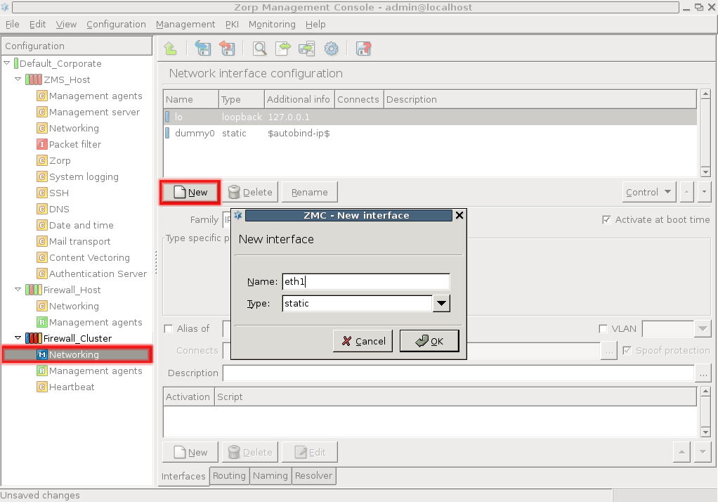 Defining an Ethernet interface for Heartbeat