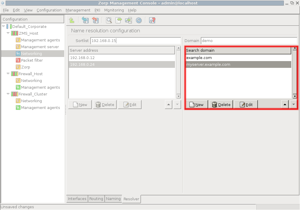 Domain search order