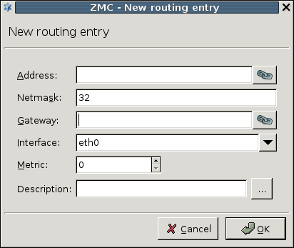 Adding new routing entries