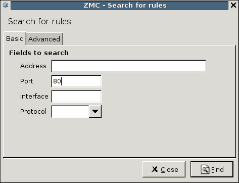 Using Rule search