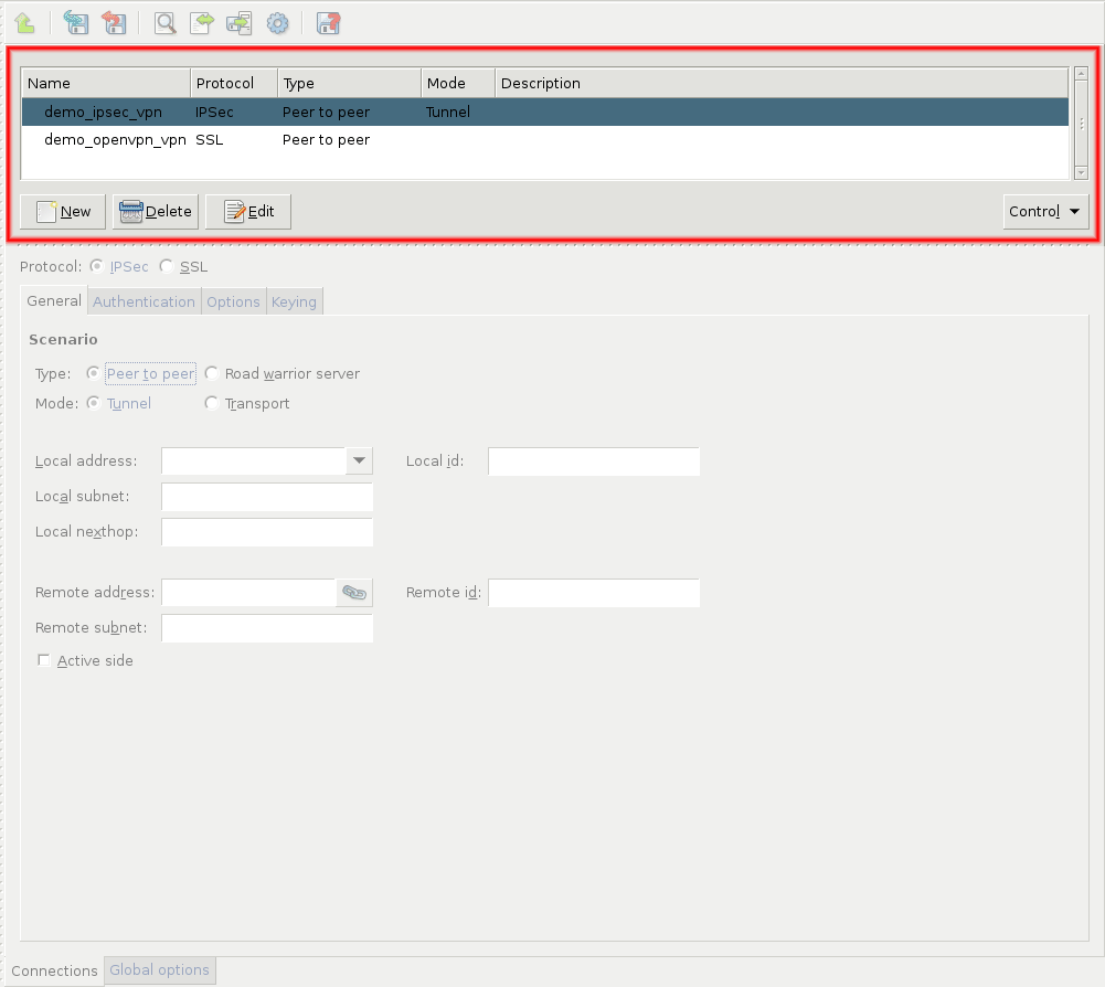 Using VPN connections