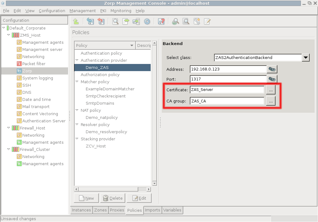 Configuring SSL for an Authentication provider