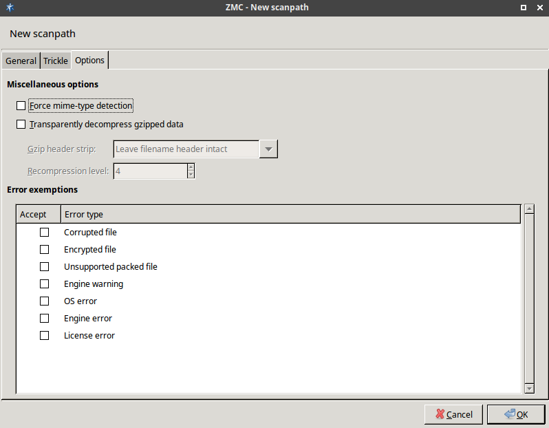 Automatic decompression, error handling and mime-type detection