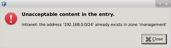 Zone with the same subnet