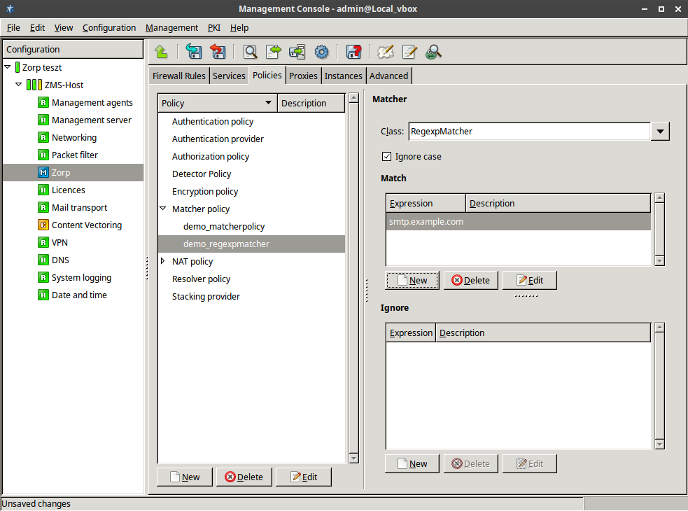 Sample RegexpMatcher