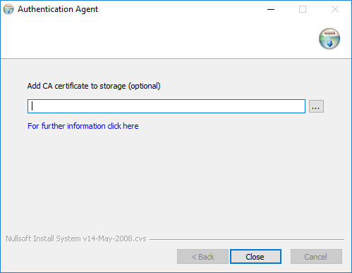 Importing the CA certificate